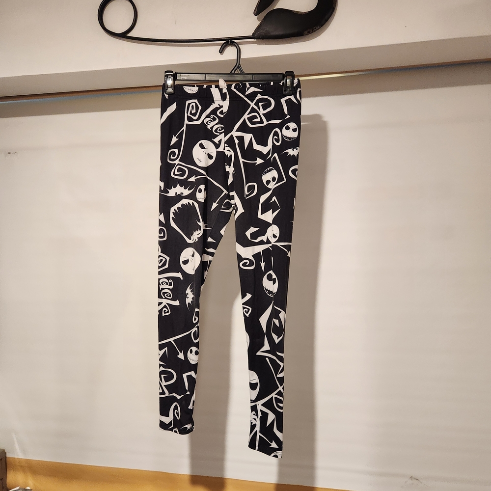 Disney Black and White Nightmare Before Christmas Leggings